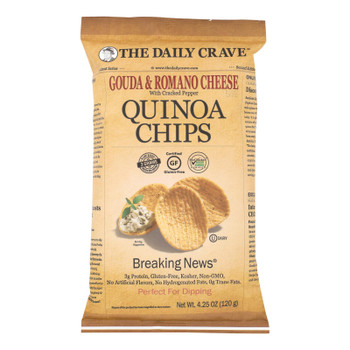 The Daily Crave - Quin Chips Gouda Romn Pepper - Case Of 8 - 4.25 Oz