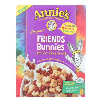 Annie's Organic Friends Bunnies Cereal - Case Of 10 - 10 Oz