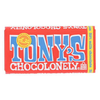 Tony's Chocolonely - Bar Chocolate Milk 32% - Case Of 15 - 6.35 Oz