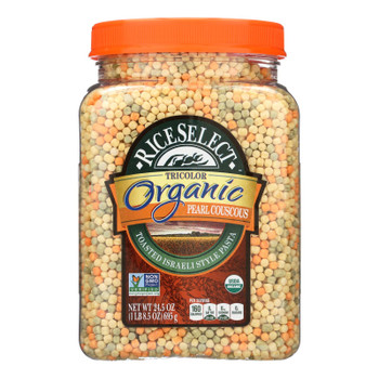 Riceselect Organic Pearl Couscous, Tri-color  - Case Of 4 - 24.5 Oz
