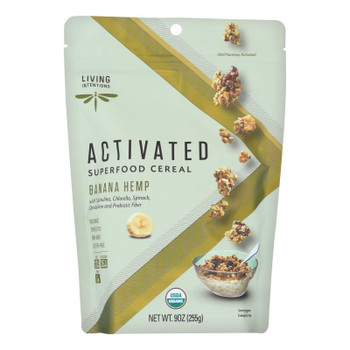 Living Intentions Activated Superfood Cereal - Banana Hemp - Case Of 6 - 9 Oz
