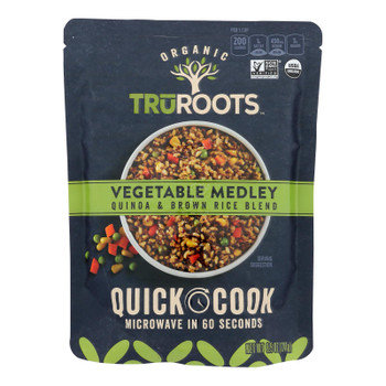 Truroots Organic Vegetable Medley Quinoa & Brown Rice Blend - Case Of 8 - 8.5 Oz