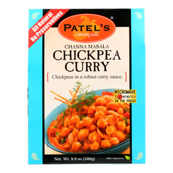 Patel's - Sauce Chickpea Curry - Case Of 10 - 9.9 Oz