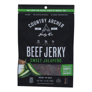 Country Archer - Jerky Beef Sweet Jalapeno - Case Of 12-2.5 Oz