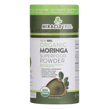 Miracle Tree - Moringa Powder Organic - Case Of 6 - 8 Oz