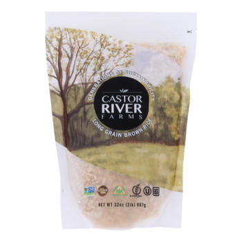 Castor River Farms - Rice Brown Long Grain - Case Of 6-32 Oz