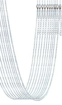 24" Silver Plated Brass Chain (12/pk)