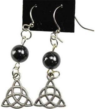 Hematite Triquetra Earrings Hematite Triquetra Earrings