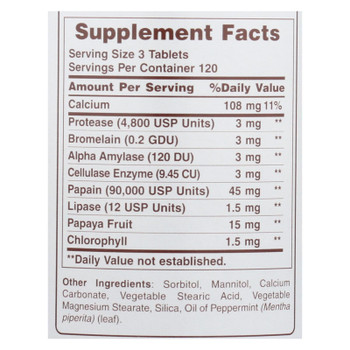 American Health - Super Papaya Enzyme Plus Chewable - 360 Chewable Tablets