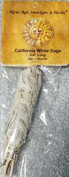 California White Sage Smudge Stick 3" - Small Bundle