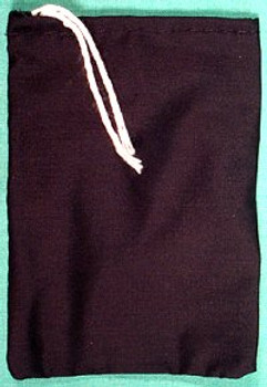 Black Cotton Bag 3" X 4"