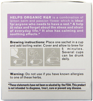 Help Organic Tea - Functional Tea Relax - Case Of 6-16 Bag Help Organic Tea - Functional Tea Relax - Case Of 6-16 Bag