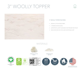 Naturepedic Woolly 3" Organic Mattress Topper