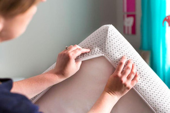 Lullaby Earth Breathe Safe Air Breathable Mattress Cover - Mini Crib