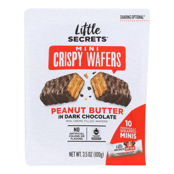 Little Secrets - Crispy Wafers Dark Chocolate Pb - Case Of 6-3.5 Oz