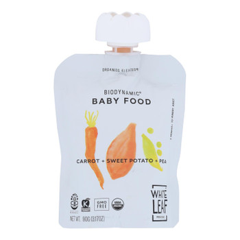 White Leaf Provisions - Baby Food Carrto Sweet Pot Pea - Case Of 6 - 3.17 Oz