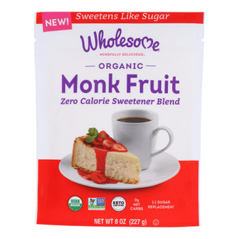 Wholesome - Monkfruit Sweetener Blend - Case Of 8-8 Oz Wholesome - Monkfruit Sweetener Blend - Case Of 8-8 Oz