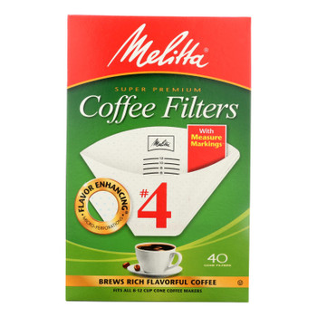 Melitta - Cone Filter White No4 - 1 Each 1-40 Ct