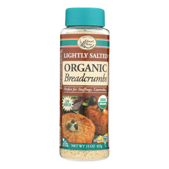 Edward And Sons Organic Breadcrumbs - Lightly Salted - Case Of 6 - 15 Oz.