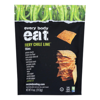 Every Body Eat - Snack Thins Fiery Chili Lime - Case Of 6-4 Oz
