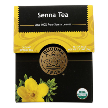 Buddha Teas - Organic Tea - Senna - Case Of 6 - 18 Count