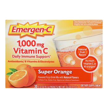 Alacer - Emergen-c 1000 Mg Vitamin C - Super Orange - 30 Packet