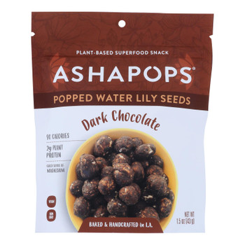 Ashapops - Pops Water Lily Dark Chocolate - Case Of 6-1.5 Oz