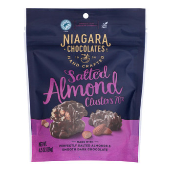 Niagra Chocolates - Chocolate Salted Almond Clstr - Case Of 6-4.5 Oz