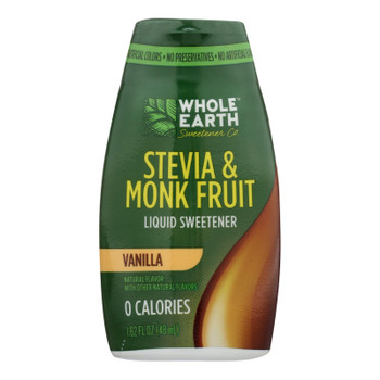 Whole Earth Sweetener Co - Sweetener Liquid Vanilla - Case Of 12 - 1.62 Fz Whole Earth Sweetener Co - Sweetener Liquid Vanilla - Case Of 12 - 1.62 Fz