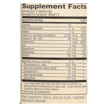 Nutrex Hawaii Pure Hawaiian Spirulina Pacifica - 500 Mg - 100 Tablets