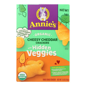 Annie's Homegrown - Cracker Chdr & Hid Veg - Case Of 12-7.5 Oz