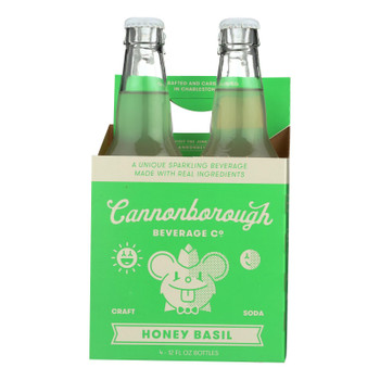Cannonborough Beverage - Soda Honey Basil 4 Pack - Case Of 3 - 4/12 Fz