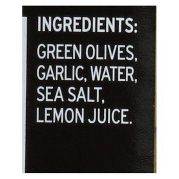 Gaea Stuffed Green Olives With Garlic  - Case Of 8 - 6 Oz