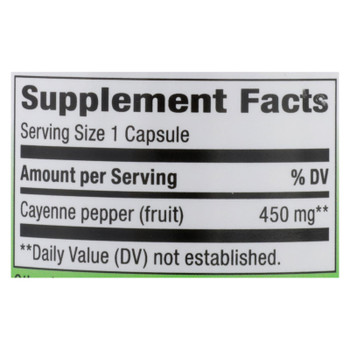 Nature's Way - Cayenne And Pepper - 450 Mg - 100 Capsules Nature's Way - Cayenne And Pepper - 450 Mg - 100 Capsules