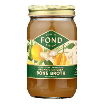 Fond Bone Broth - Bone Broth Spring Cln Lm - Case Of 4-14 Fz