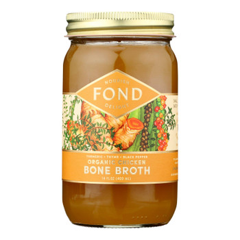 Fond Bone Broth - Bone Broth Lq Lt Turmeric - Case Of 4-14 Fz