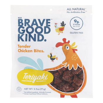 Brave Good Kind - Chicken Bites Tender Teri - Case Of 10-2.5 Oz
