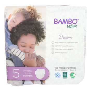 Bambo Nature - Diaper Size 5 - Case Of 6-25 Ct