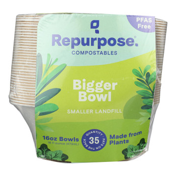 Repurpose - Bowl Compostable 16oz - Case Of 6-35 Ct