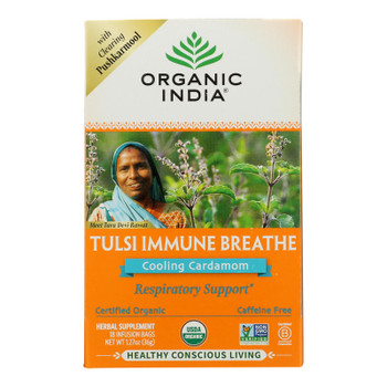 Organic India - Tulsi Organic Immune Breathe - Case Of 6-18 Ct