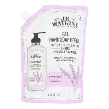 J.r. Watkins - Hand Soap Gel Refill Lavender - Case Of 3-34 Fz