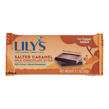 Lilys - Bar Mini Milk Chocolate Salt Caramel - Case Of 18-.7 Oz