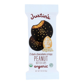 Justin's - Cups Drk/ch Peanut Butter Crisp - Case Of 12-1.32 Oz