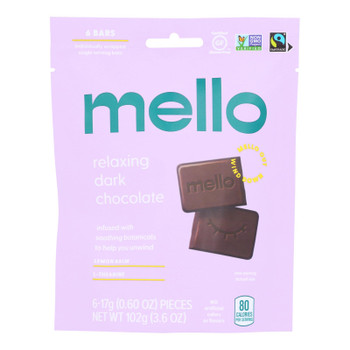 Mello - Bag Dark Chocolate Bites - Case Of 10-3.6 Oz