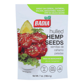 Badia - Seeds Hemp Hulled - Case Of 8-7 Oz