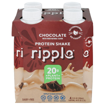Ripple Foods Pbc - Shake Rtd Chocolate Nd 4 Pack - Case Of 6-4/11 Fz