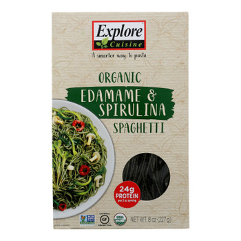 Explore Cuisine - Spag Edmam&spirullina - Case Of 6-8 Oz