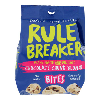 Rule Breaker Snacks - Bites Chocolate Chunk Blondie - Case Of 6-4 Oz