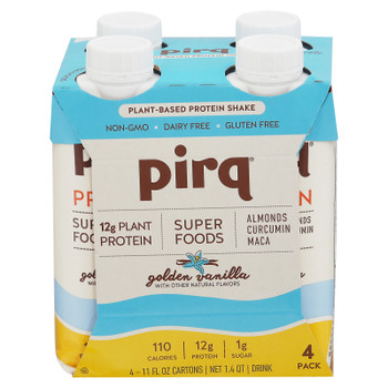 Pirq - Protein Shake Vanilla Peanut Butter 4pk - Case Of 3-4/11 Fz