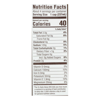 Mooala - Almond Milk Organic Unsweetened - Case Of 6-32 Fluid Ounces